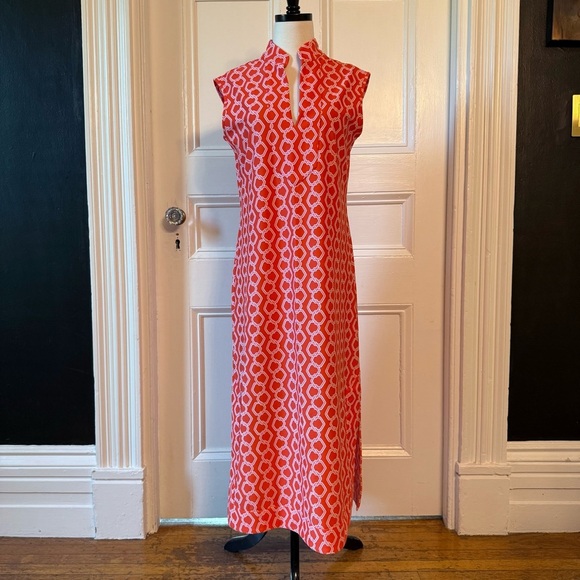 Jude Connally Kristen Maxi Dress Jude Cloth Sleeveless Dancing Links Apricot Med - Picture 1 of 9